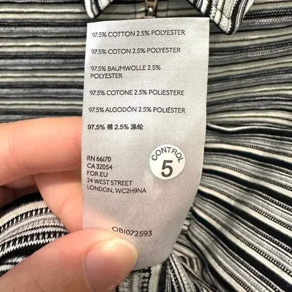 URBAN OUTFITTERS | Men’s Striped Quarter-Zip Collared Pullover | Size Medium - Picture 7 of 8